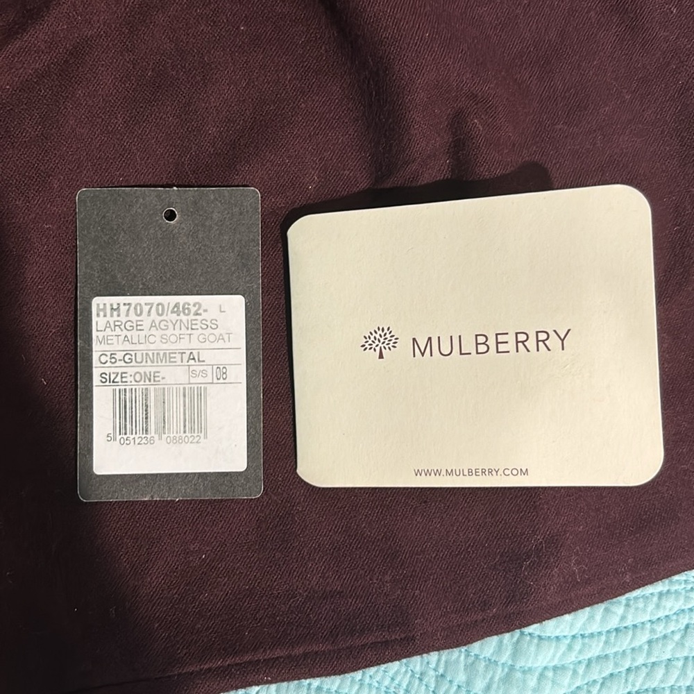 Mulberry Large Agyness Gunmetal metallic Satchel - Picture 14 of 16